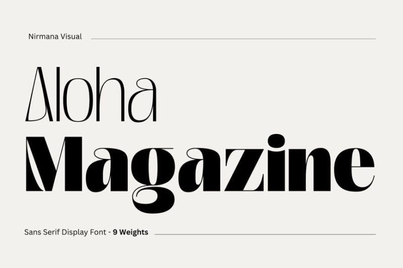 Aloha Magazine - Logo font