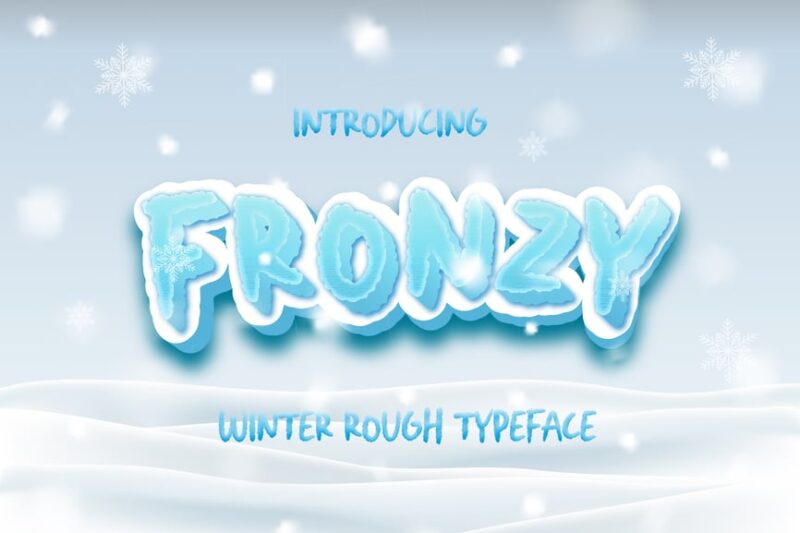 Fronzy - Winter Rough Typeface