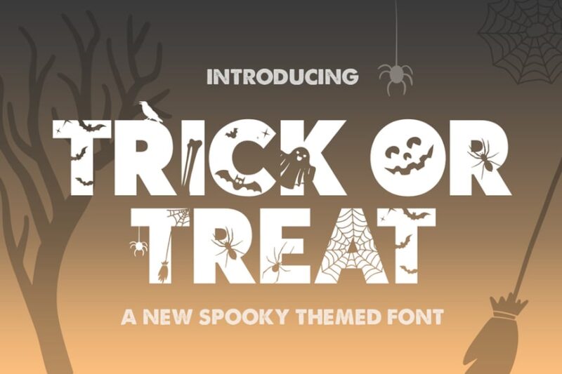 Trick or Treat Silhouette Font