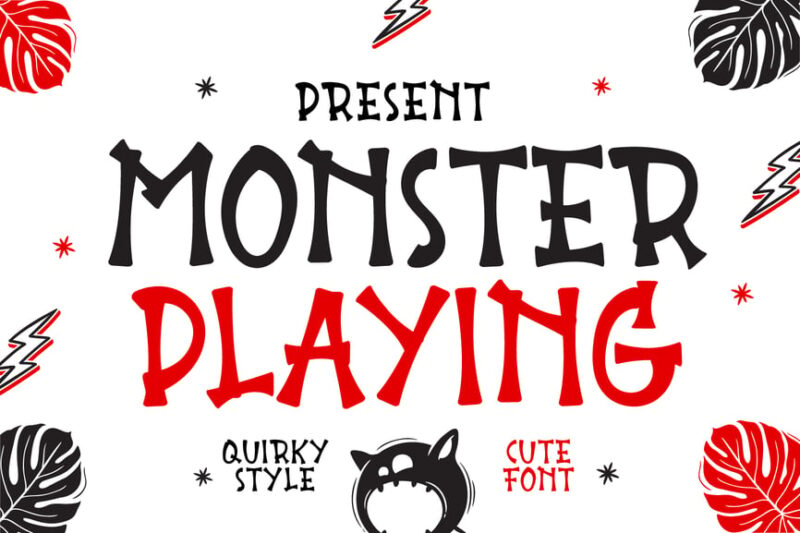 Monster Playing - Display Font