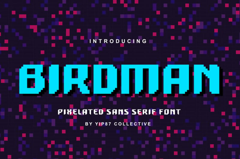 Birdman - Arcade Retro Pixel Digital Game Font