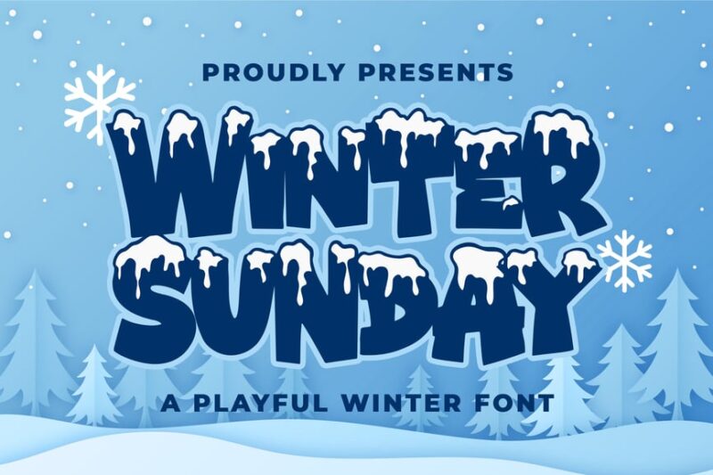 Winter Sunday a Playful Winter Font