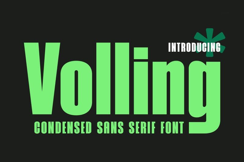 Volling - Modern Condensed Sans Serif