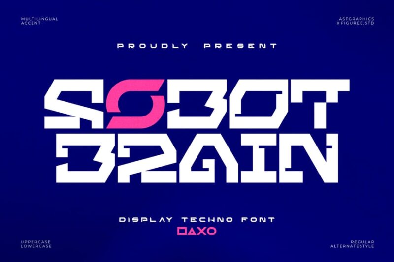 Robot Brain – Display Techno Font