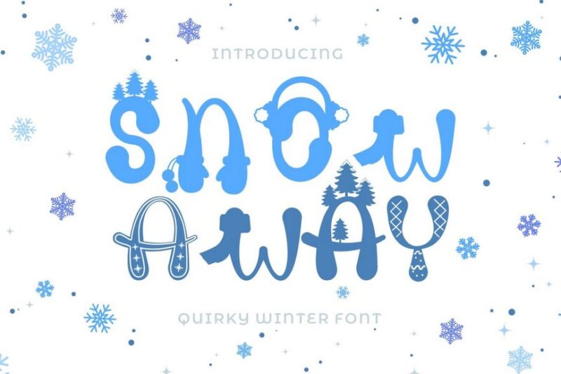 Snow Away - Quirky Winter Font