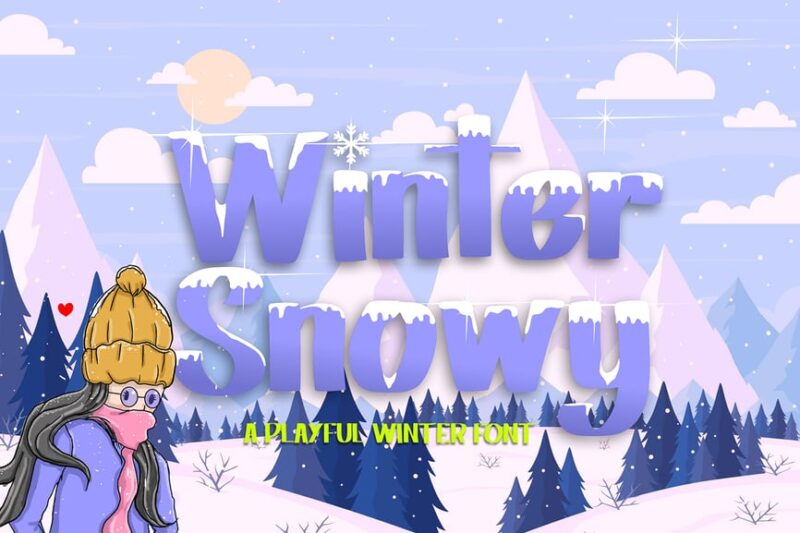 Winter Snowy - Decorative Font