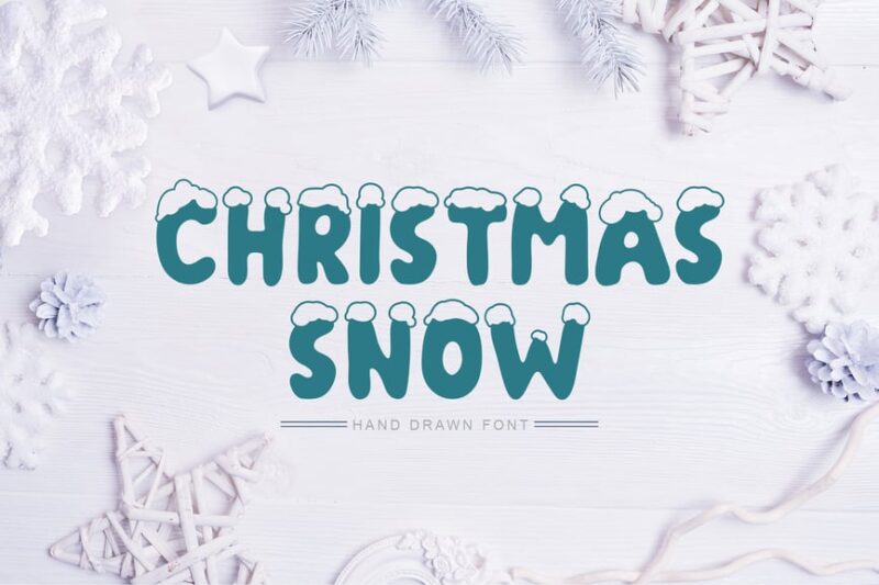 Christmas Snow Hand Drawn Font