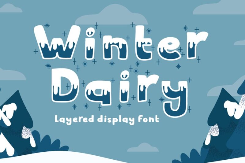 Winter Dairy - Christmas Font