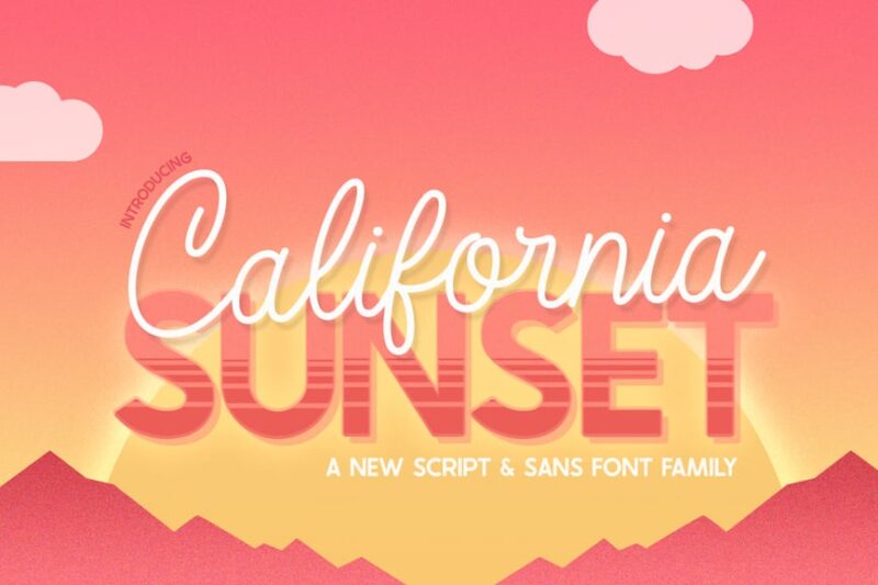 California Sunset Font Family