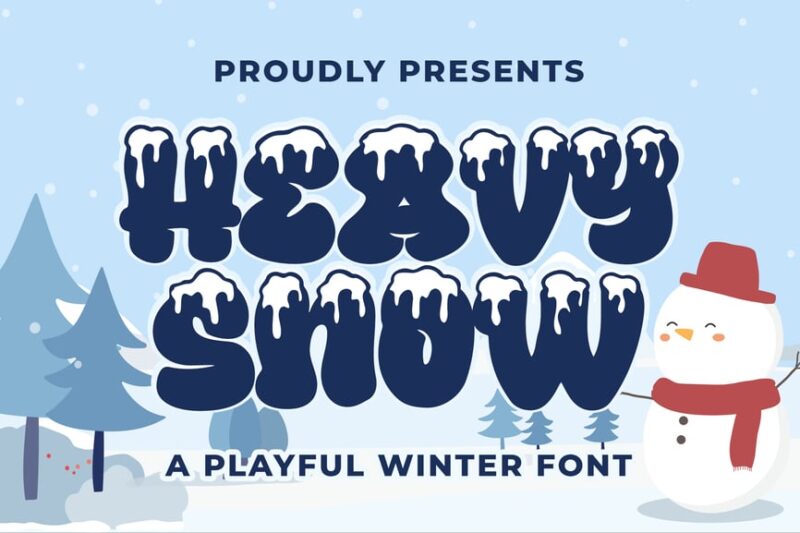 Heavy Snow a Playful Winter Font