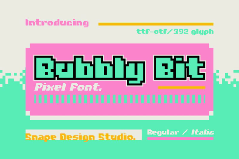 Bubbly Bit - Pixel Font