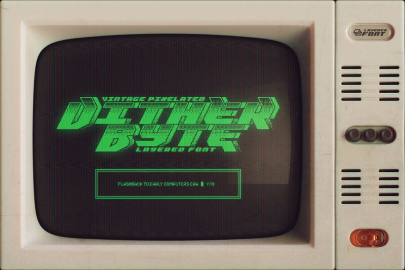 Dither Byte - Vintage Pixel Font