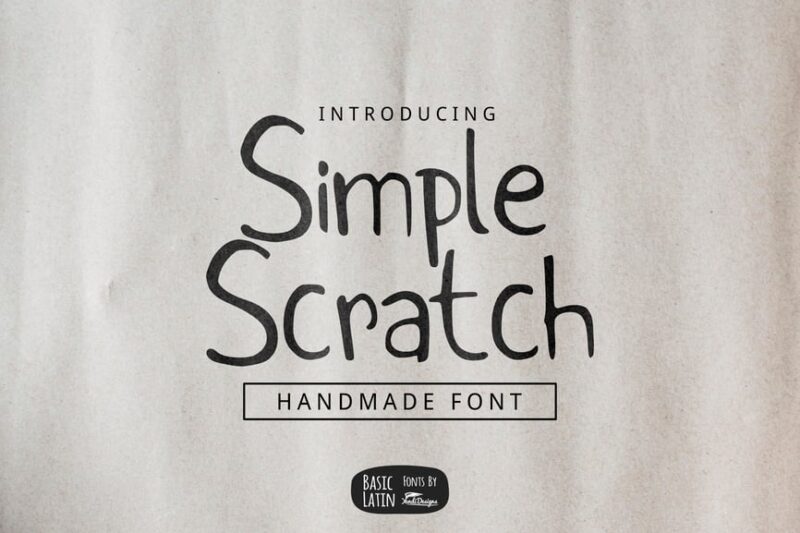 Simple Scratch Font