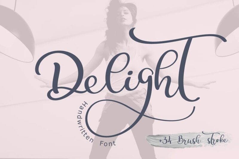 Calligraphy Wedding Decor Font Delight