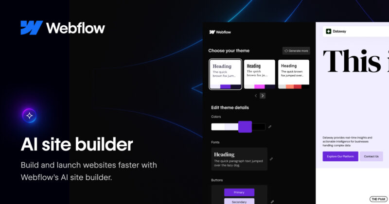 Webflow AI interface