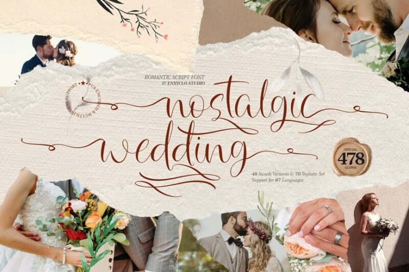 NCL Nostalgic Wedding - Script Romantic Font