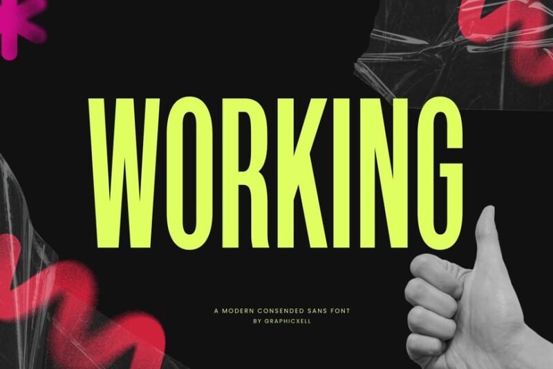 Working – Condensed Sans Serif Typeface