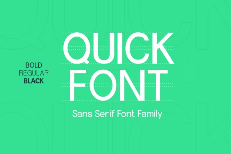 Quick - Simple Sans Serif Family Font