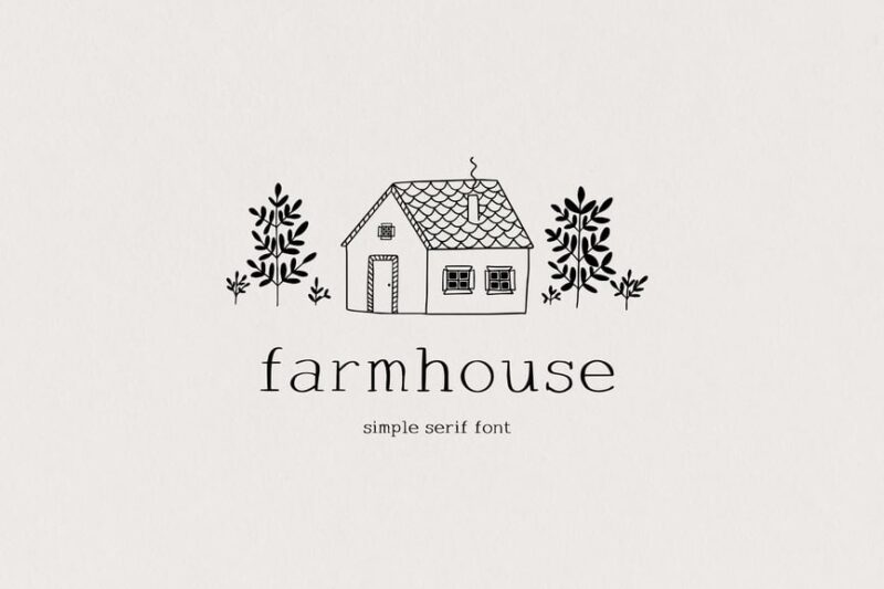 Farmhouse rustic font