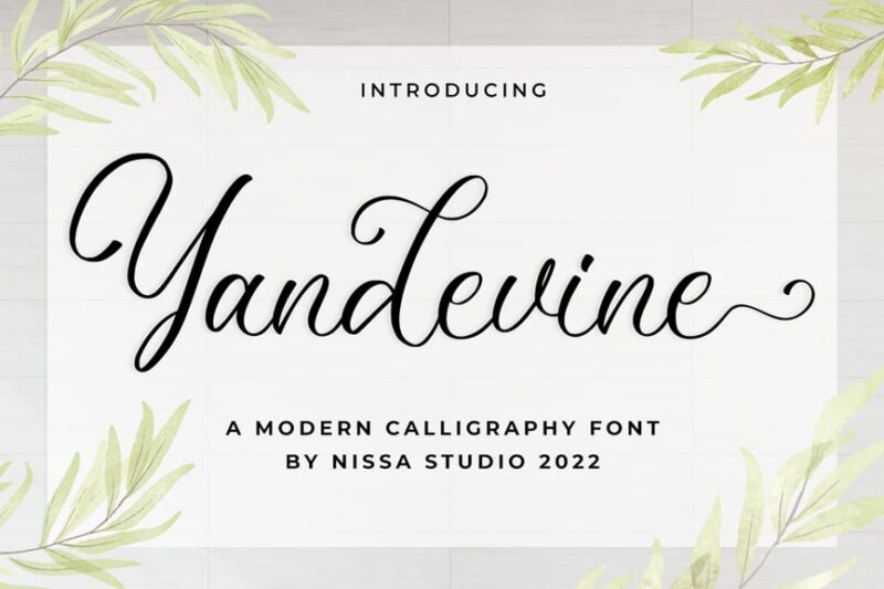 Yandevine - Wedding Font