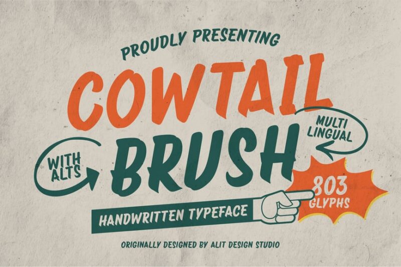 Cowtail Brush Sign Font