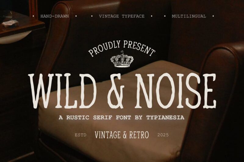 Wild & Noise - Rustic Vintage Serif Typeface