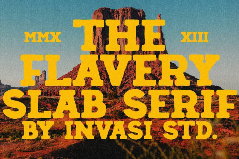Flavery - Vintage Slab Serif
