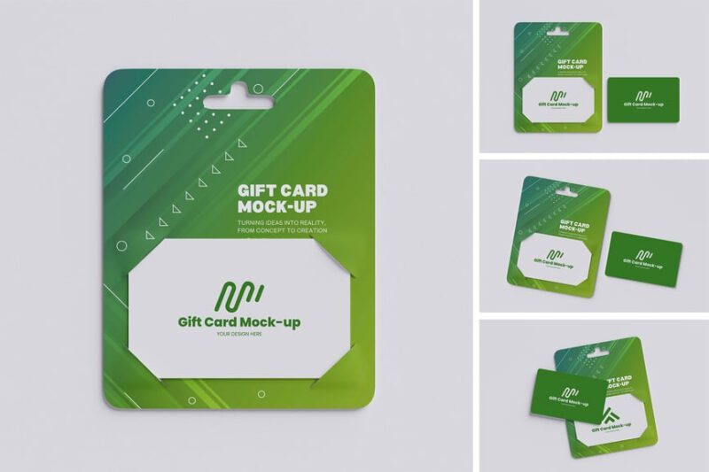 Logo-Focused Gift Card Mockup