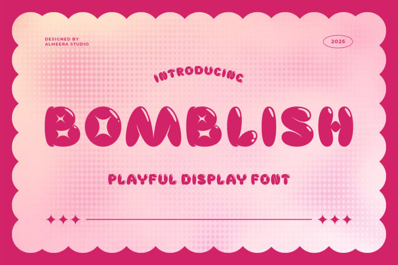 Bomblish – Playful Display Font