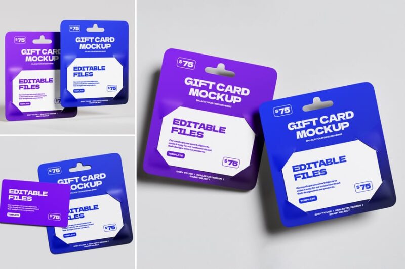 Clean Gift Card Mockup Template