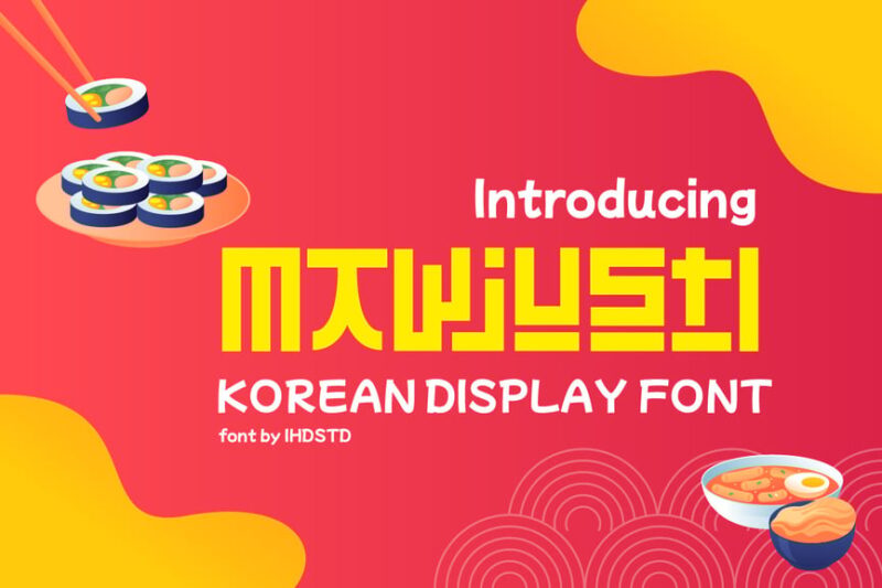 Mawjusti Korean Style Display Font