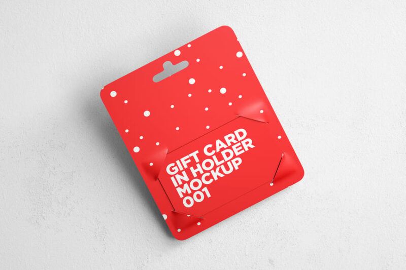 Gift Card with Holder Mockup
