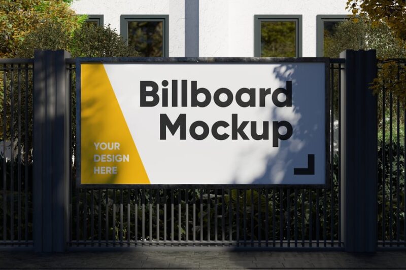 Urban Horizontal Billboard Mockup