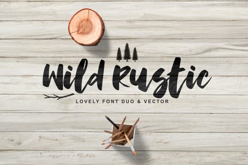 Wild Rustic Font Duo
