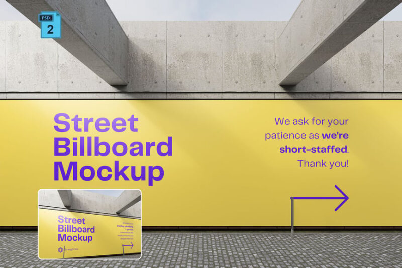 Street Billboard Mockup