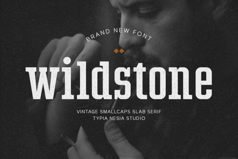 Wildstone - wild vintage smallcaps slab serif