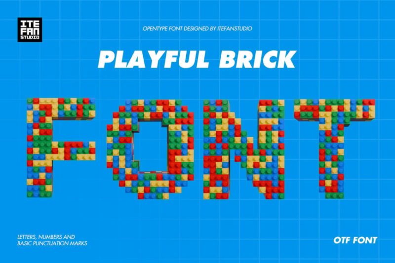 Playful Brick Font