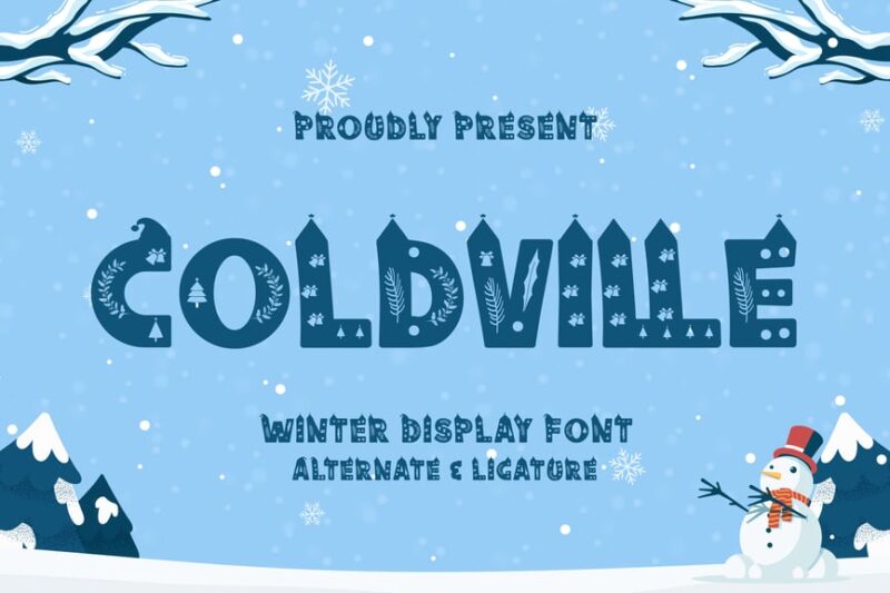 Coldville - Winter Display Font