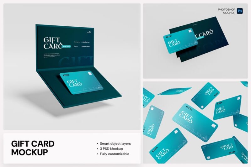 Gift Card and Holder Mockup