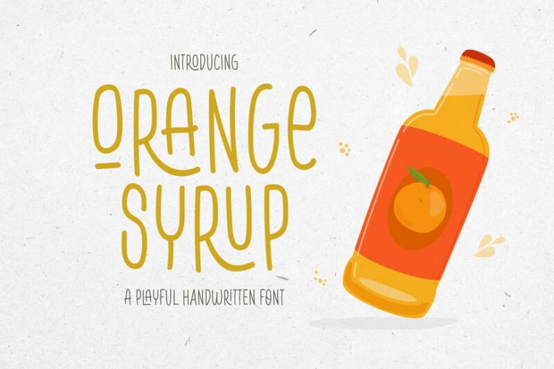 Orange Syrup - a Playful Ligatures Handwitten Font