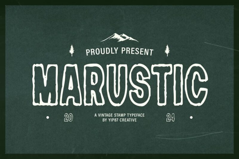 Marustic - Vintage Rustic Chalk Outline Sans Font