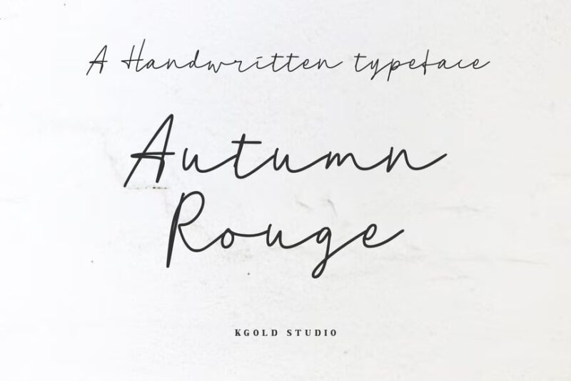 Autumn Rouge Handwriting Script