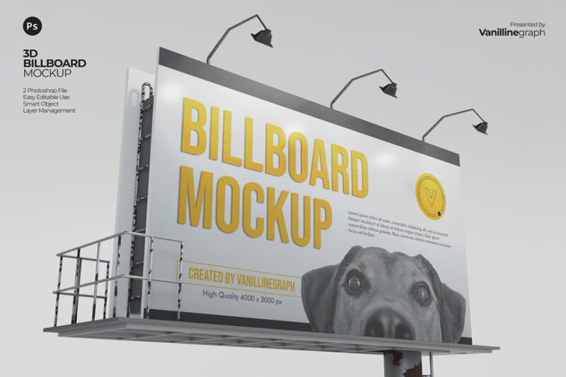 Vg Rusty Billboard Mockup