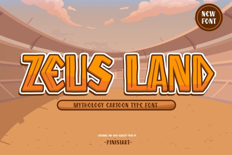 Zeus Land - Gaming font