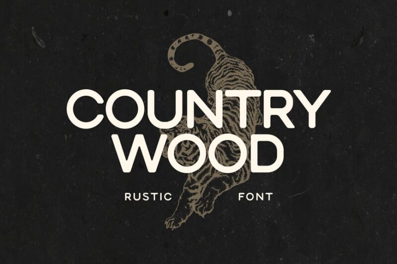Country Wood Rustic Font