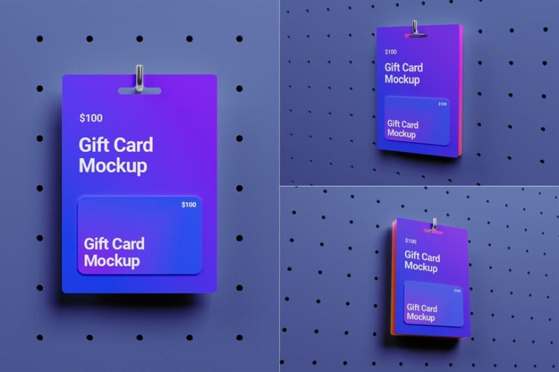 Full Gift Package Card Mockup