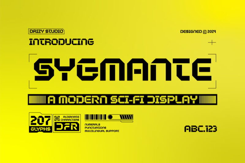 Sygmante – Modern Sci-Fi Display Font