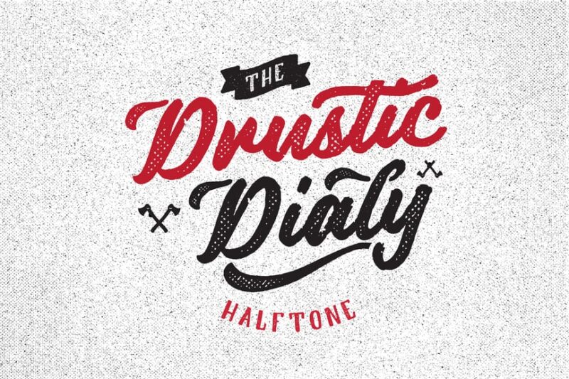 Drustic Dialy Script Halftone