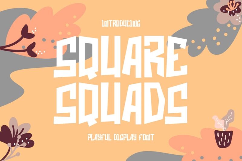 Square Squads - Playful Display Font