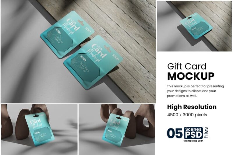 Multi-Angle Gift Card Visualization Mockup